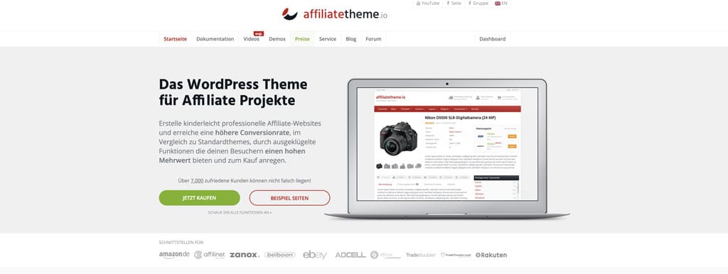 affiliate theme io gutschein