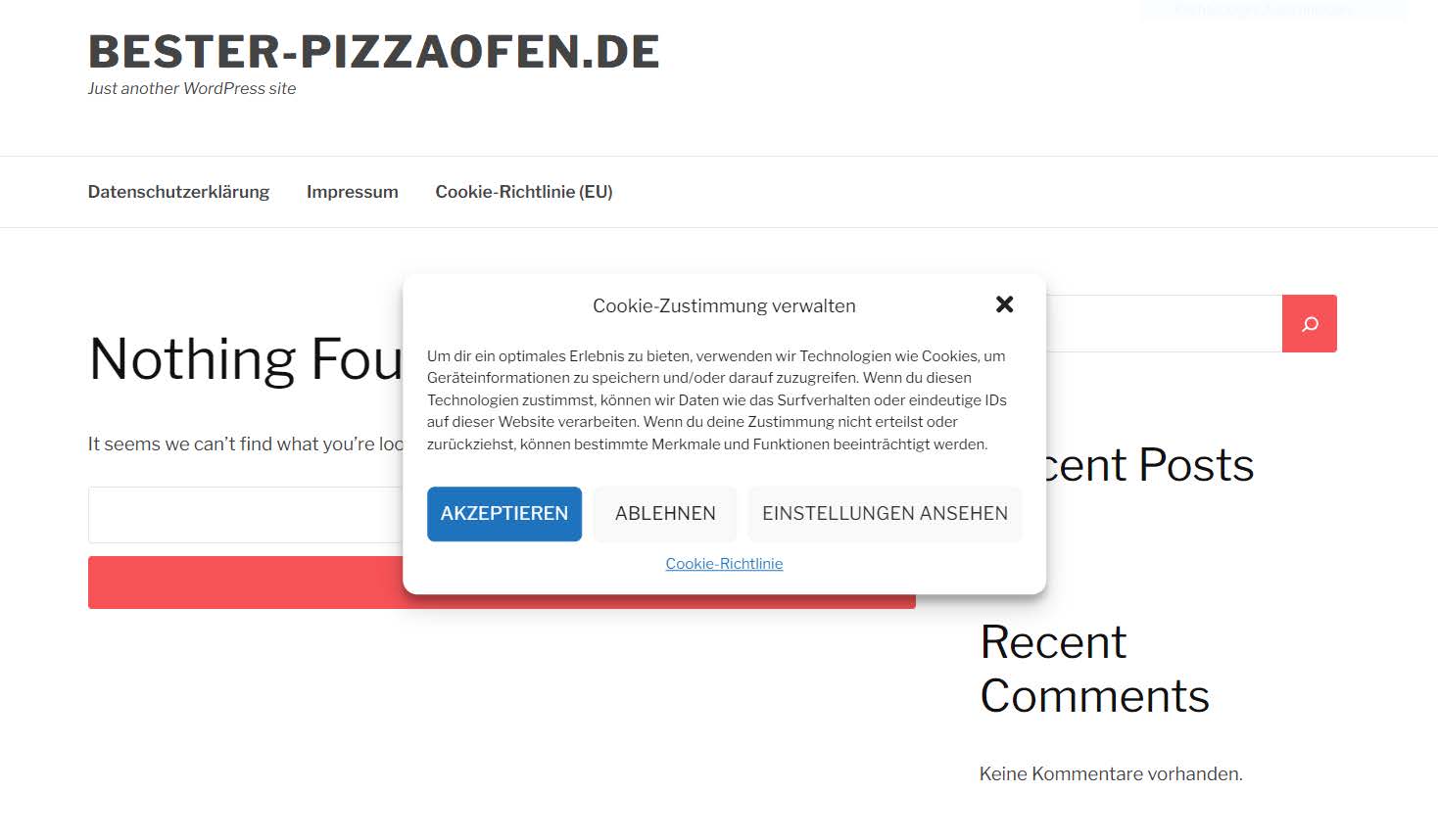 Pizzaofen Website