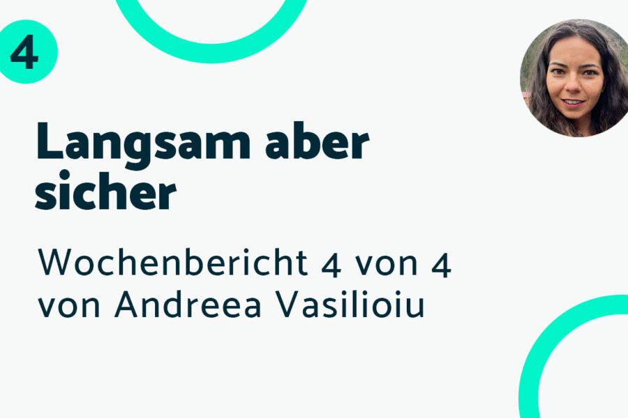 Langsam aber sicher! – Bericht #4 Andreea