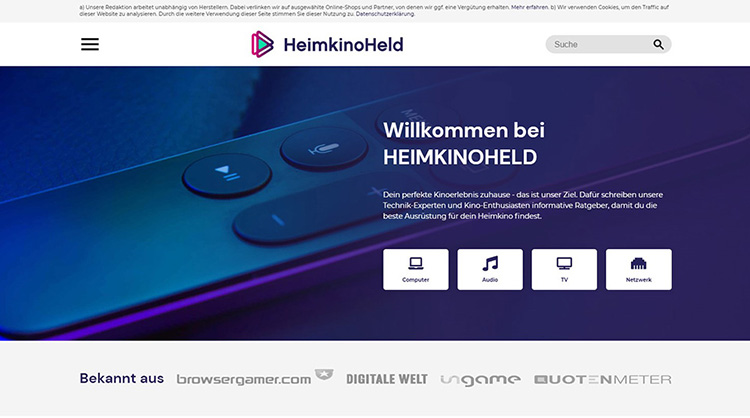 heimkinoheld Website Screenshot
