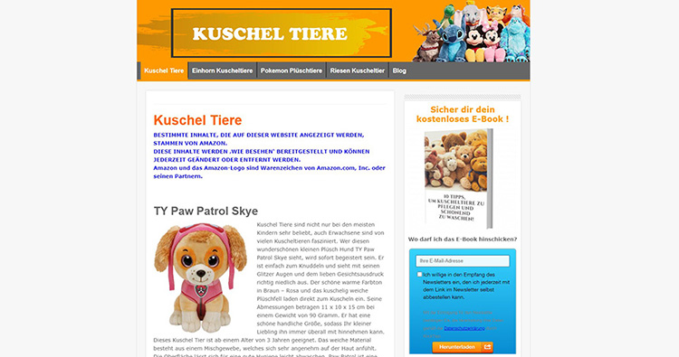 Kuscheltiere Screenshot