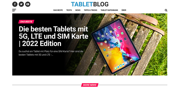 Tabletblog Website Screenshot