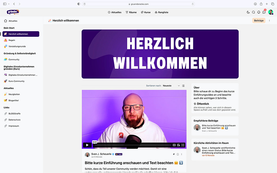 Kurs Oberfläche