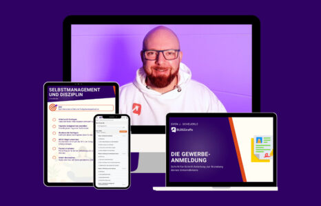 Digitales Einzelunternehmen gründen – Der Kurs im Überblick